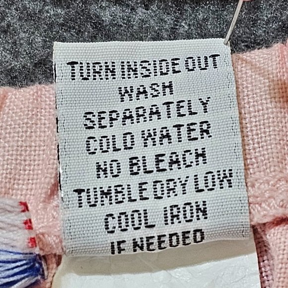 Russ Berens Pants Womens Size Large 100% Linen Pink Elastic Waist Loose Fit - Picture 14 of 15